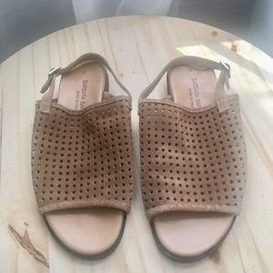 Italian Tan Perforated Sandals